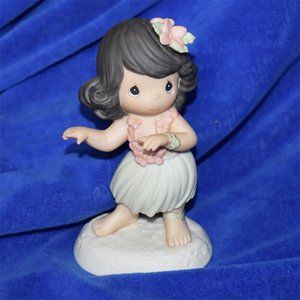 PRECIOUS MOMENTS HAPPY HULA DAYS Hawaiian Girl
